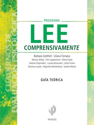 cover image of Programa LEE comprensivamente- guía teórica